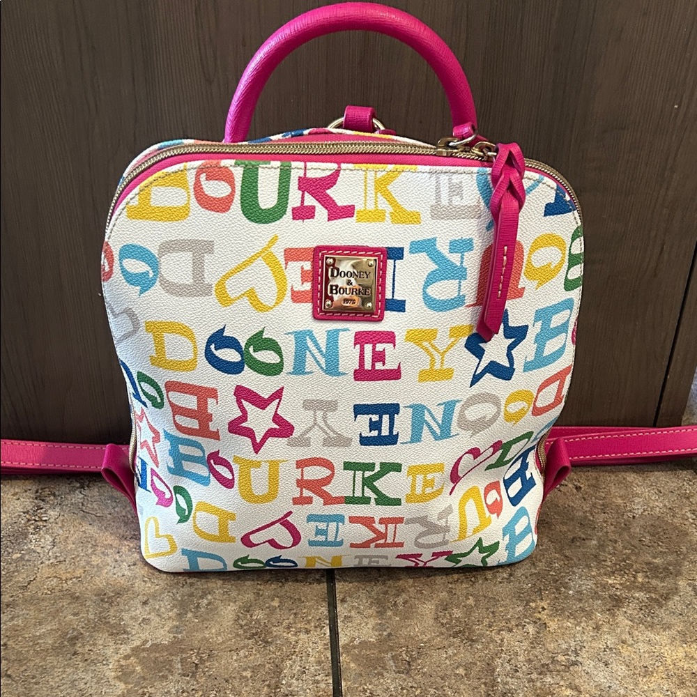 Dooney & Bourke Doodle Multicolor Rainbow Backpack